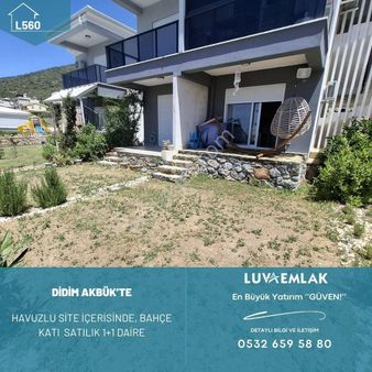 Didim Akbük'te Havuzlu Sitede, Bahçeli Satılık 1+1 Daire Fırsatı!