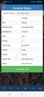 Alanya /güzelbağ Da Yatırımlık Sanayi İmarı Geçmek Üzere Olan Bölgede Tyola Cephe Arazi