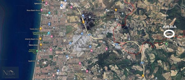 Kuşadası Kirazlıda Deniz Manzaralı Uygun Fiyatlı Arsa