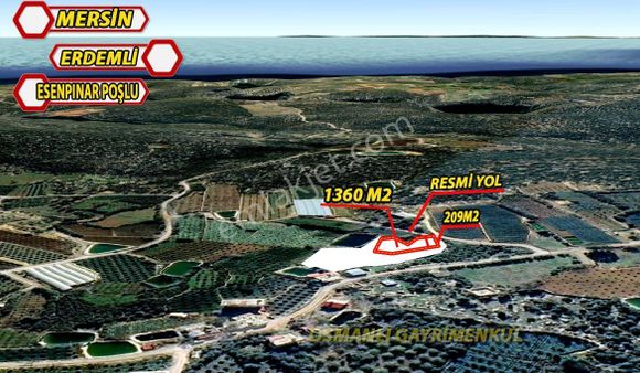 ✅erdemli Esenpınar Poşluda Deniz Manzaralı Satılık Arsa