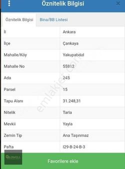 Yakupabdal'da Fırsat Yatırımlık 1569 M² Hisse