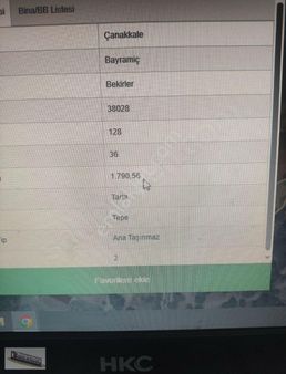 Çanakkale Bayramiç Bekirler Köyünde İçerisinde Ahır Olan Tarla