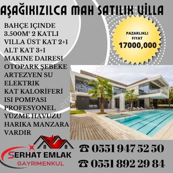 Kemalpaşa Satılık Aşağıkızılca Mah 3500m2 Arsa İçinde Havuzlu 2 Katlı Villa
