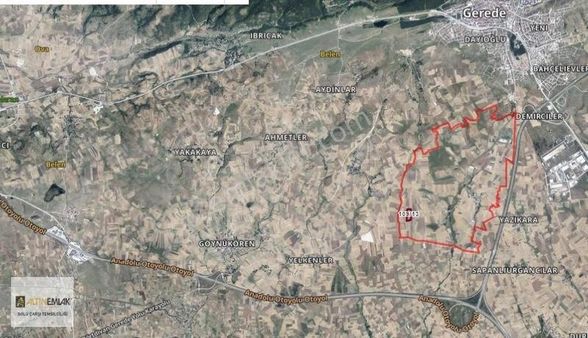 Bolu Gerede Sofular 25.000 M2 Çift Yol Cepheli Satılık Tarla