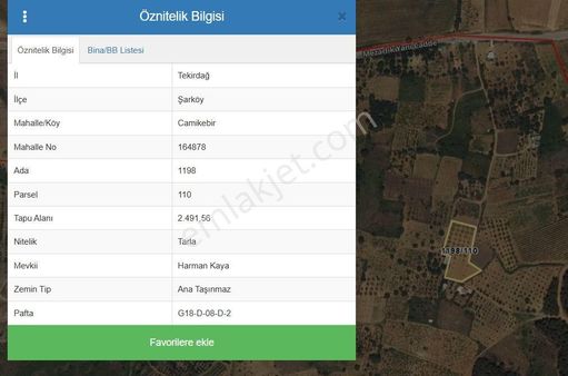 Şarköy Camikebir 2491m Cevizlik