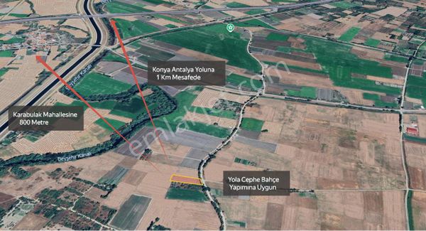 Seydişehir Boyalı Mahallesi’nde Bahçe Yapımına Uygun Bahçe Tarla