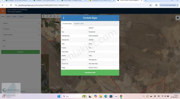 31.642 M2 Erkilet Arabidin Mh Karlı Bir Yatırımın İlk Adımı