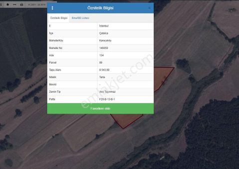 Çatalca Karacaköy 461 M2 Acil Satılık Arsa