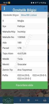 Acill Fethiye İncirköy'de Satılık Arazi