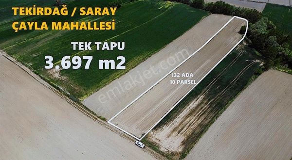 Tekirdağ/saray~çayla'da Satılık Tek Tapu 3.697 M2