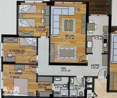 Eylül Gayrimenkul'den Mbz İnşaat Kalitesiyle 3,5+1 Sıfır Daire