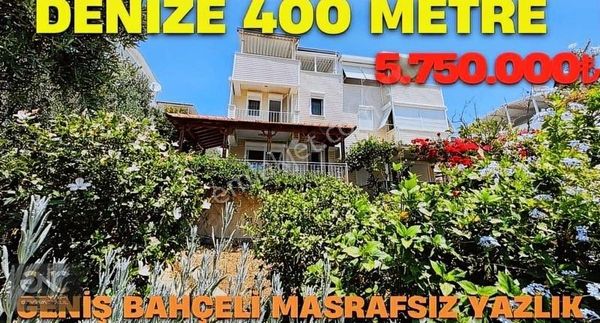 Didim Akbükte Denize 400 Metre Mesafede Geniş Bahçeli 3+1 Yazlık