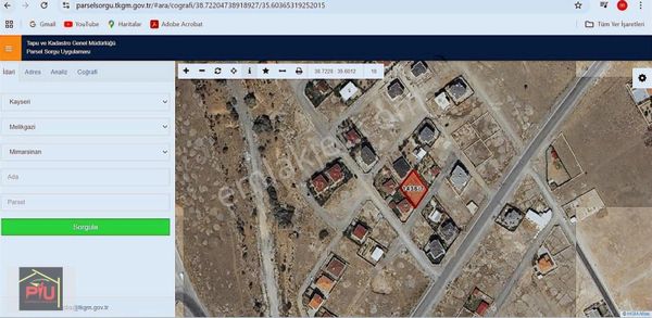 Mimarsinan Tepe Mah. Satılık 437 M2 Temiz İstinatsız Parsel