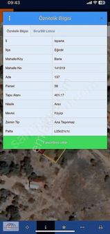Satılık Eğirdir Barlada Göl Manzaralı Arsa
