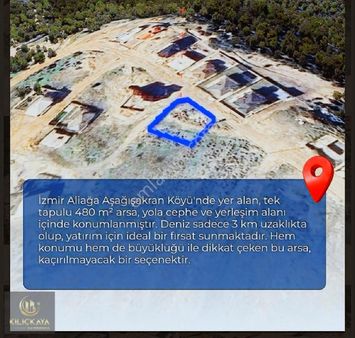 A.şakranda Satılık Tek Tapu 480 M2 Arsa