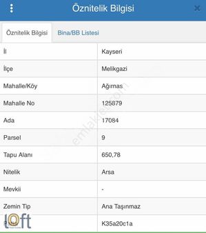 Ağırnas'ta Temiz Villa Parseli 650 M2 Kaks Emsal. 0.30/2.5 Kat