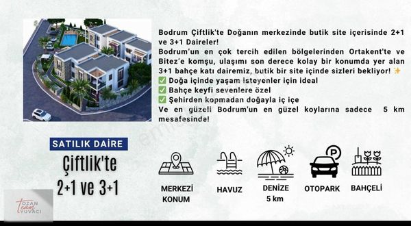 Bodrum Yalıçiftlik Satılık Daire Kasım Teslim