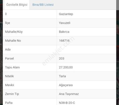 Millioğlu İnşaat'tan Bakırca'da İmar Yazısı Gelmiş Acil Satılık Tarla