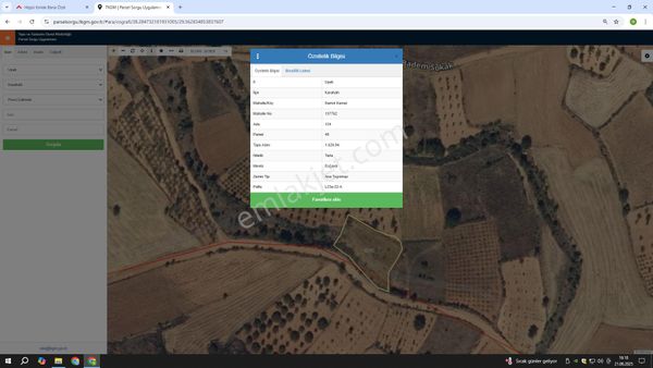 Toplam 1.627 M2 Tek Tapu Tarla Fiyat Kısa Süreliğine Düştü