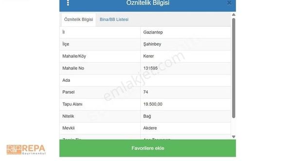 Repa Gayrimenkul Yılmaz Ateşgil'den Kerer'de Satılık Arazi