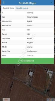Tekirdağ Süleymanpaşa Bıyıkali Köyünde Yola Cepheli Satılık Tarla