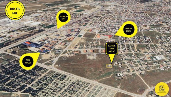 Bandırma 100. Yıl Mahallesinde 4 Kat İmarlı 940 M² Satılık Arsa