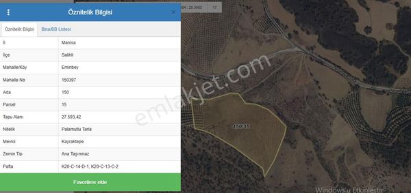 Yuvam Gayrimenkul'den Salihli Eminbey Mah. 27.593 M2 Satılık Zeytinlik