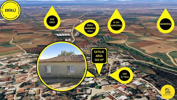 Bandırma Erikli Mahallesinde 385 M² Mesken Tapulu Fırsat Arsa