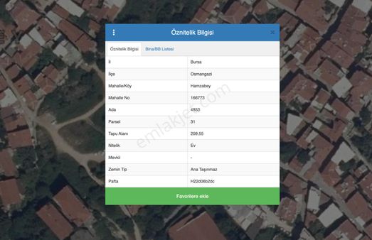 Hamzabey De Merkezi Konumda Kat Karşılığı 209 M2 Arsa
