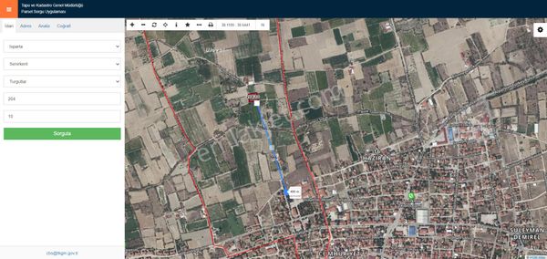 Isparta Senirkent Merkezine Çok Yakın Verimli Satılık Tarla