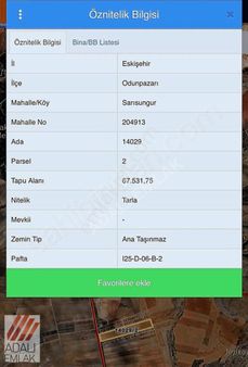 Adalı'dan Yola Cepheli Yatırımlık Arazi