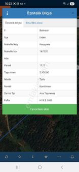 Erdek Karşıyakada Satılık Deniz Manzaralı Tarla