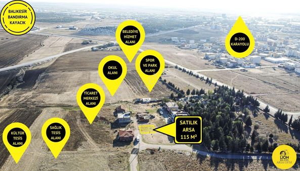 🟡⚫bandırma Kayacık'ta 115 M² Satılık 2 Kat İmarlı Arsa⚫🟡