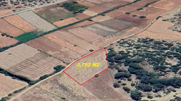 Burdur Bozlarda Köyiçine Yakın Yol Kenarı 3.792 M2 Tarla