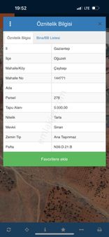 Oğuzeli Çaybaşı İmar İçi Satılık Ham Arazi
