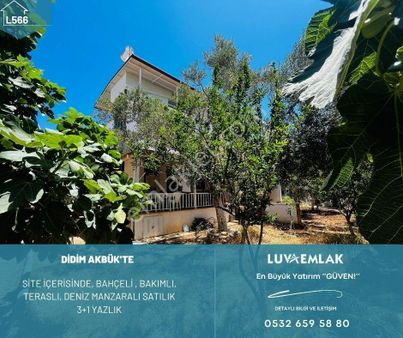 Didim Akbük'te Bakımlı Ve Müstakil Bahçeli , Deniz Manzaralı Satılık 3+1 Yazlık