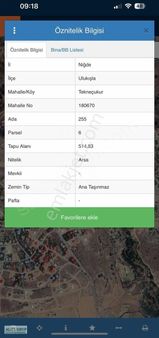 Tekneçukur Yaylalık Tek Tapu 514 M Cazip Fiyatta Satılık Arsa