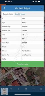 Erciş Yeni Diş Hastanesi Karşısında Müstakil Evli Arsa