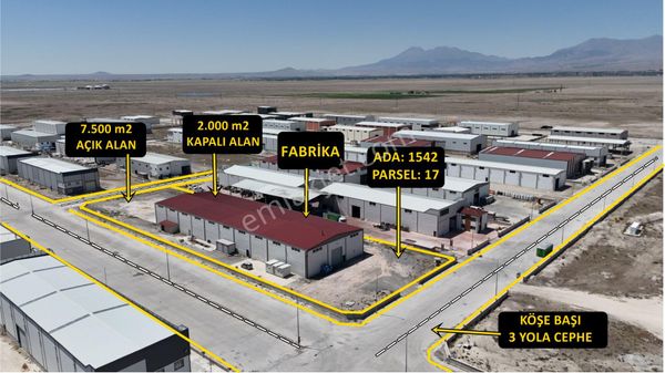 E.gökal Fabrika ! Bor Organize 7.500 M2 Açık Alan 2.000 M2 Bina!