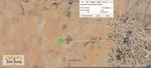 Konya Yunak 18 Dönüm Müstakil Satılık Arazi Hesaplı