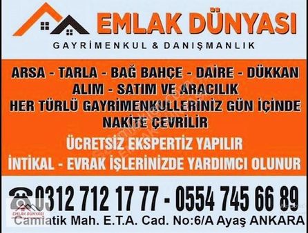 Ayaşta Ana Yol Manzaralı 3 Adet Yan Yana Villa Parseli