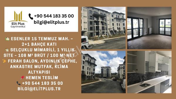 🏡 Satılık 2+1 Daire – Hemen Teslim | Esenler / 15 Temmuz Mahallesi