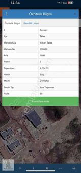 Yukarı Talas Ta 1075 M2 Ruhsatlı Ve Projesi Hazır