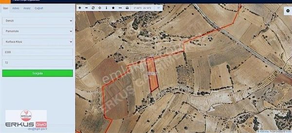 Satılık! Denizli Pamukkale Kurtluca'da 4.747 M2 Müstakil Tarla