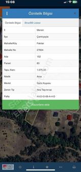 Rw Tersisten Çamlıyayla Fakılarda Satılık Arsa
