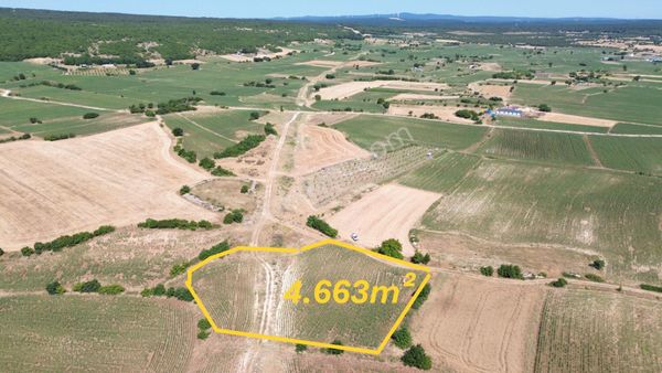 Kırklareli Vize Çakıllı Cumhuriyet4663m² Tek Tapu Müstakil Tarla