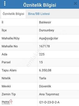 Dursunbey Aşağıyağcılar Kadastro Yola Cephe Fırsat 6.350 M2