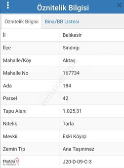 Sındırgı Aktaş'ta Köy İçi Fırsat Yatırımlık 1.025 M2