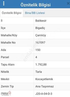 Truva Gayrimenkul Bu Haftalık Bigadiç Çamköy'de Fırsat 1.792 M2
