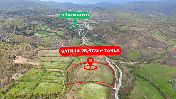 Mkp Güvemde 26.673m2 Satılık Çiftlik İçin Uygun Köy İçi Bahçe